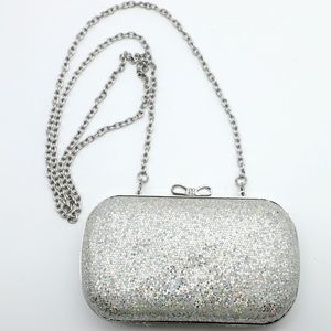 Silver Glittery Clutch from CLAIRES